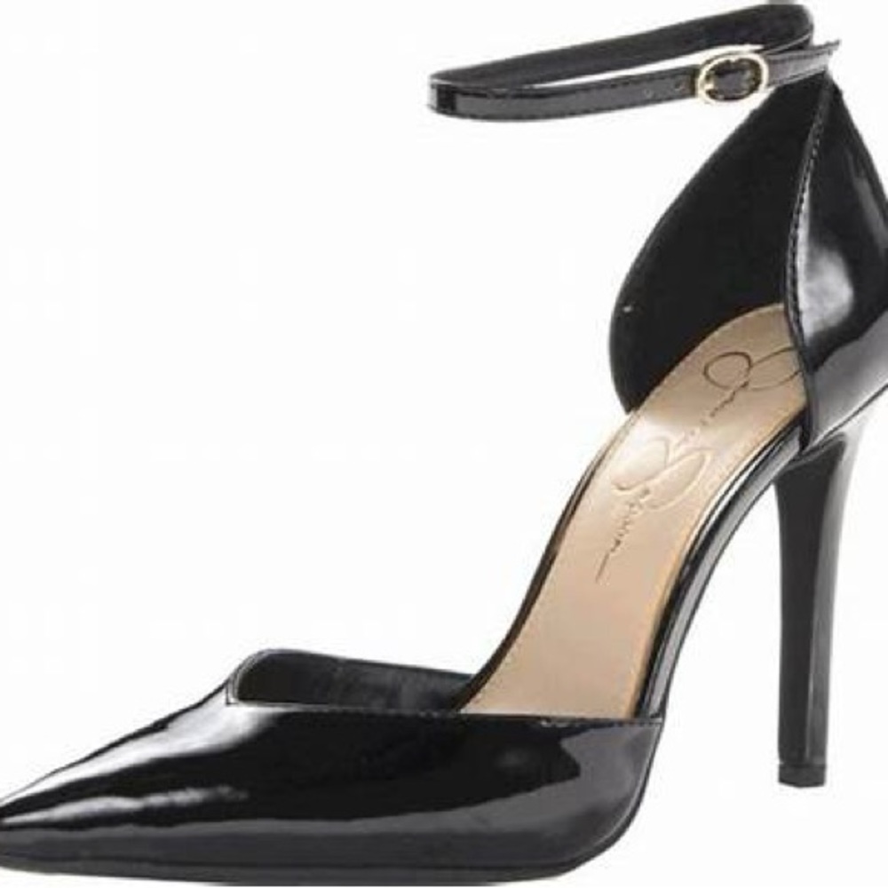 Jessica Simpson Cirrus Black Patent Pimp Sz 8.5